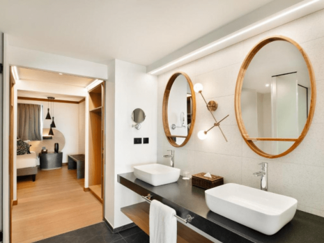 Teak Furniture Malaysia  bathroom mirror oval