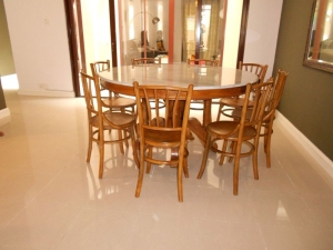 Teak Furniture Malaysia indoor dining tables kopitiam marbletop table d120