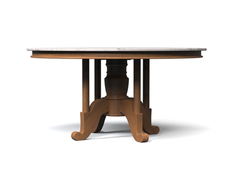 Teak Furniture Malaysia indoor dining tables kopitiam marbletop table d150                     
