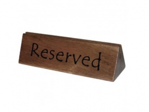 table reserved marker