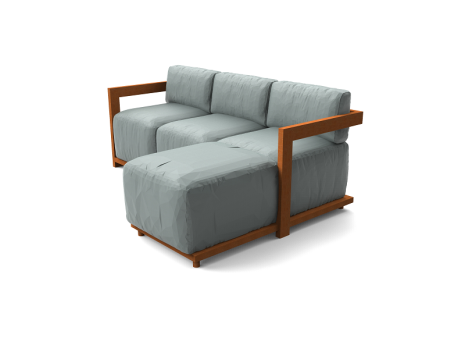 Teak Furniture Malaysia in/out sofa 2 pc sectional meridiana sofa