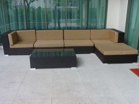 Teak Furniture Malaysia in/out sofa reunion modular sofa (middle)