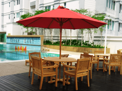 Teak Furniture Malaysia umbrellas tiara round d365 parasol
